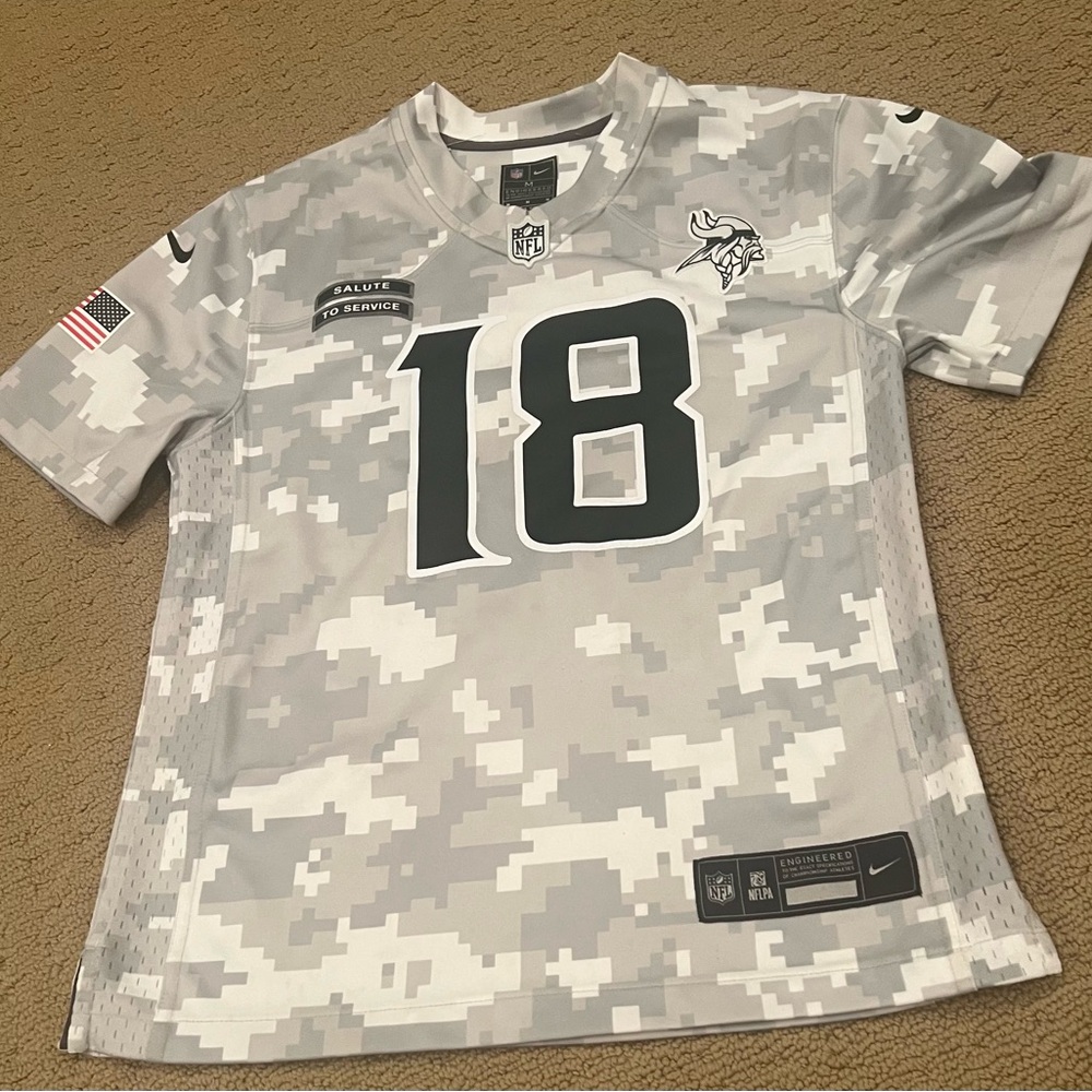 Justin Jefferson- Vikings - Limited Edition - Salute to Service -Nike NFL Jersey